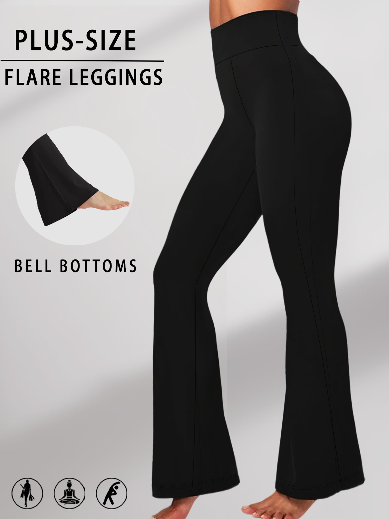 Women'S Fashion Leggings - Женские брюки-клеш больших размеров: супермягкие, с
