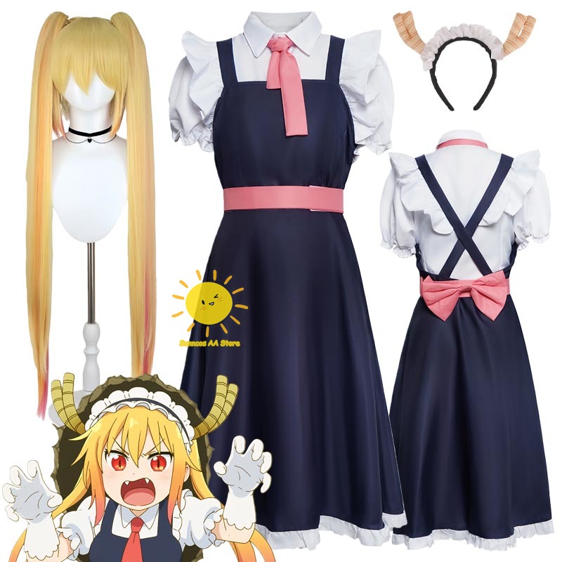 Belted Shirt Dress - Аниме Miss Kobayashi's Dragon Maid Косплей