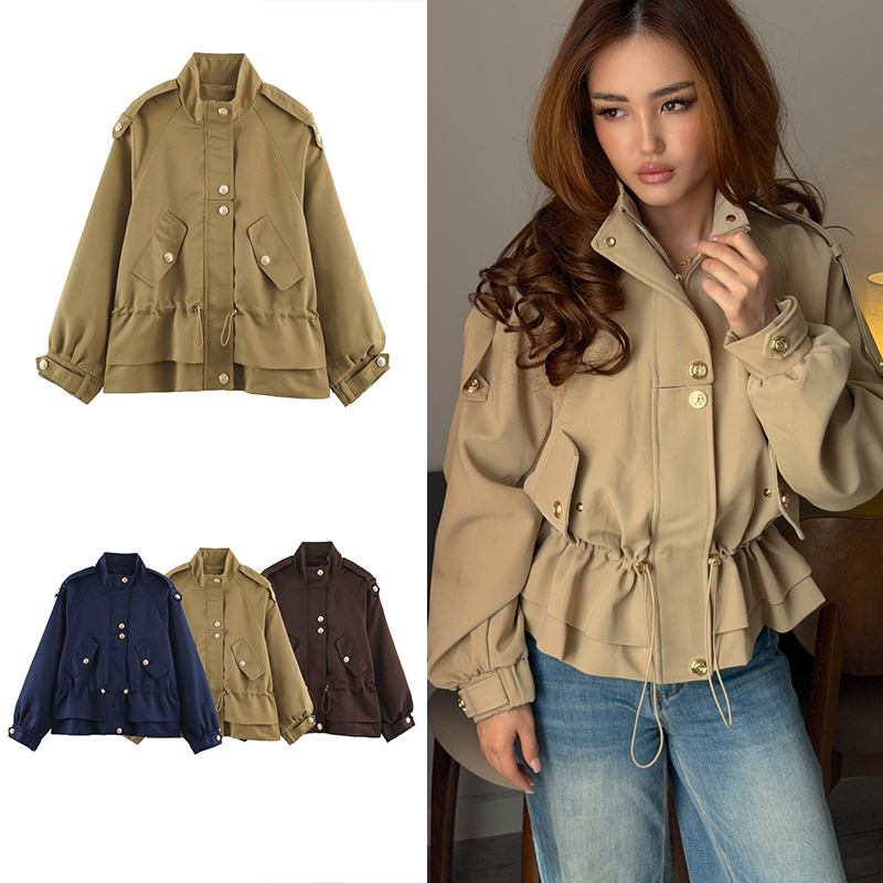 Women'S Fashion Utility Jacket - Guobioziy 2026 Осенняя женская укороченная куртка-ветровка