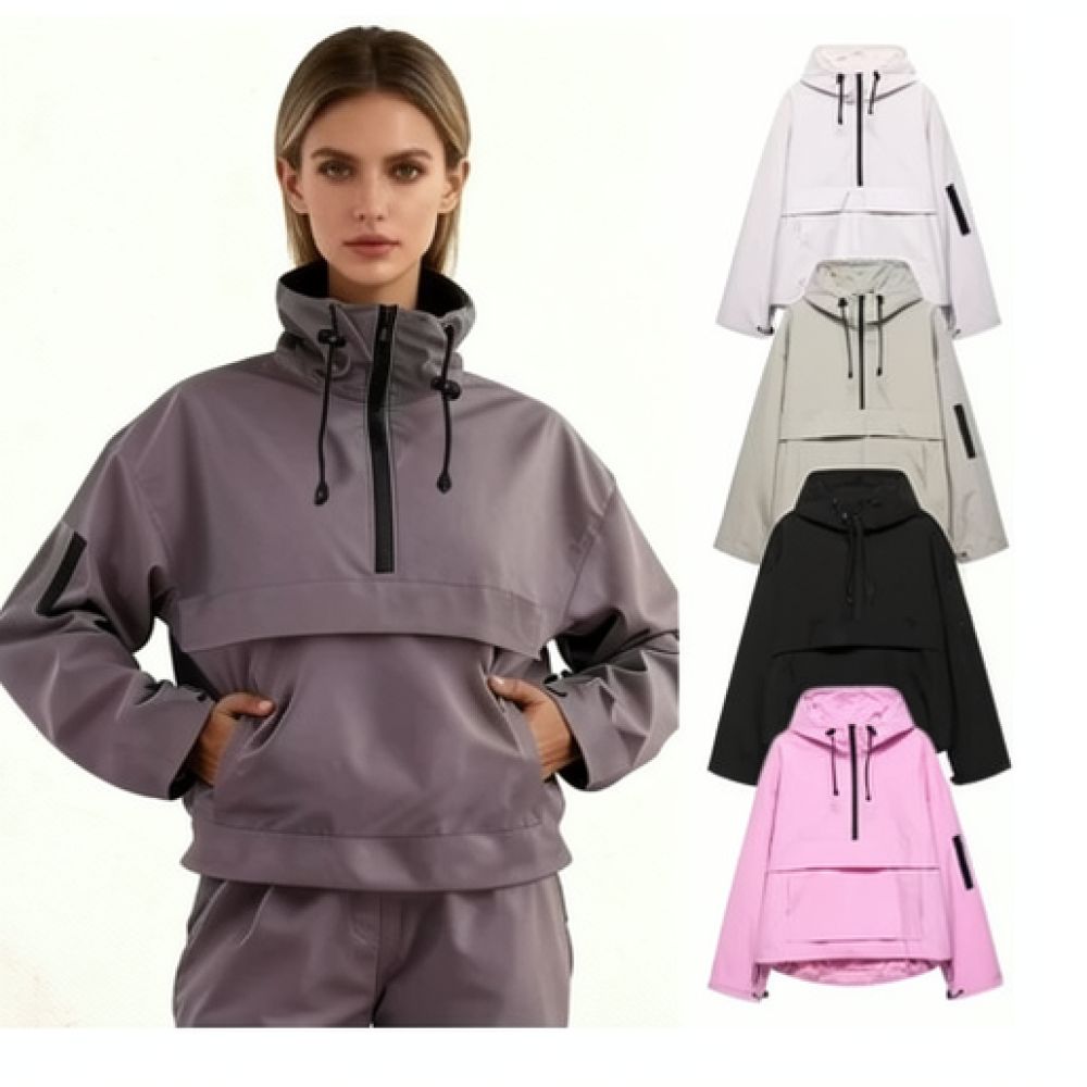 Women'S Fashion Utility Jacket - Повседневная женская ветровка с капюшоном для