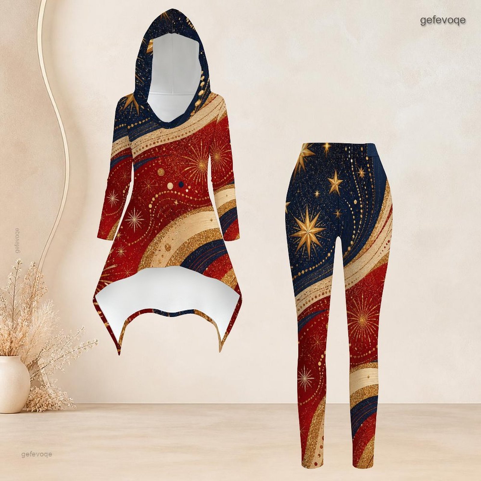 Women'S Fashion Leggings - Модный женский повседневный комплект из двух