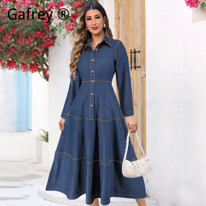 Новое модное джинсовое платье- – обзор и цена Belted Shirt Dress