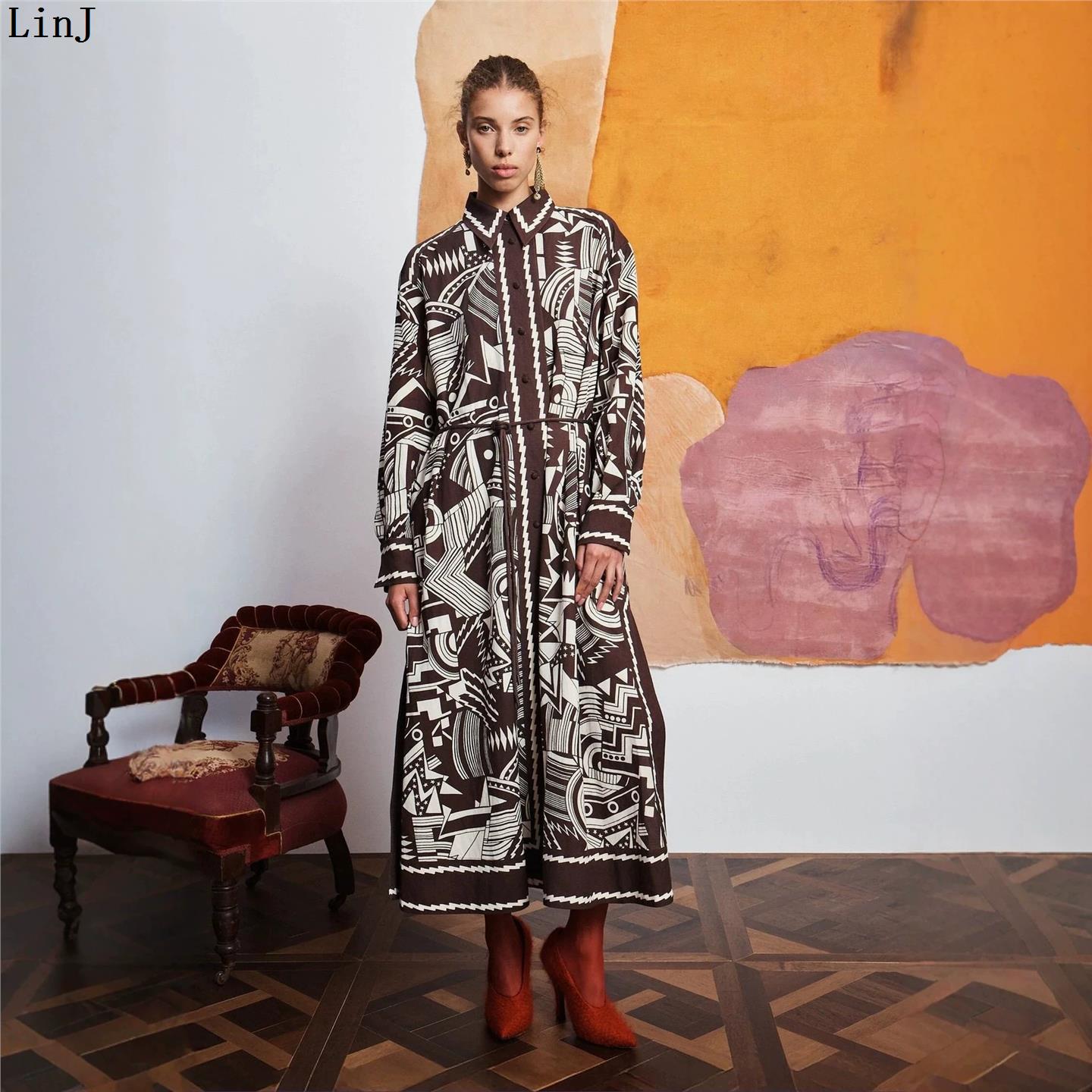 Женское повседневное платье с  – обзор и цена Belted Shirt Dress