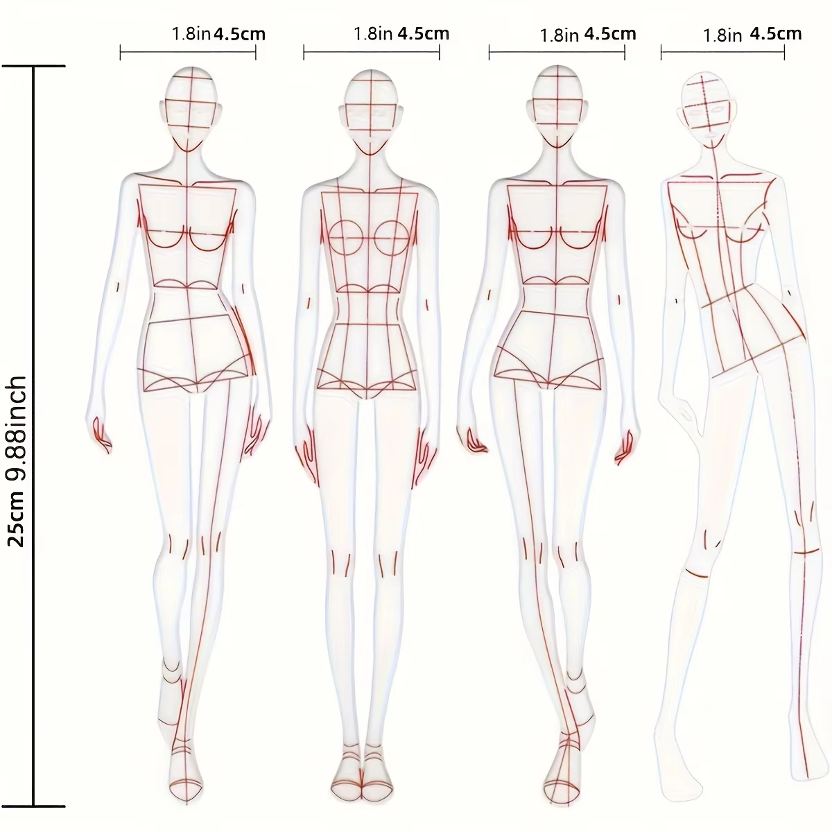 1 комплект женских модных лине – обзор и цена Women Fashion Figure Template