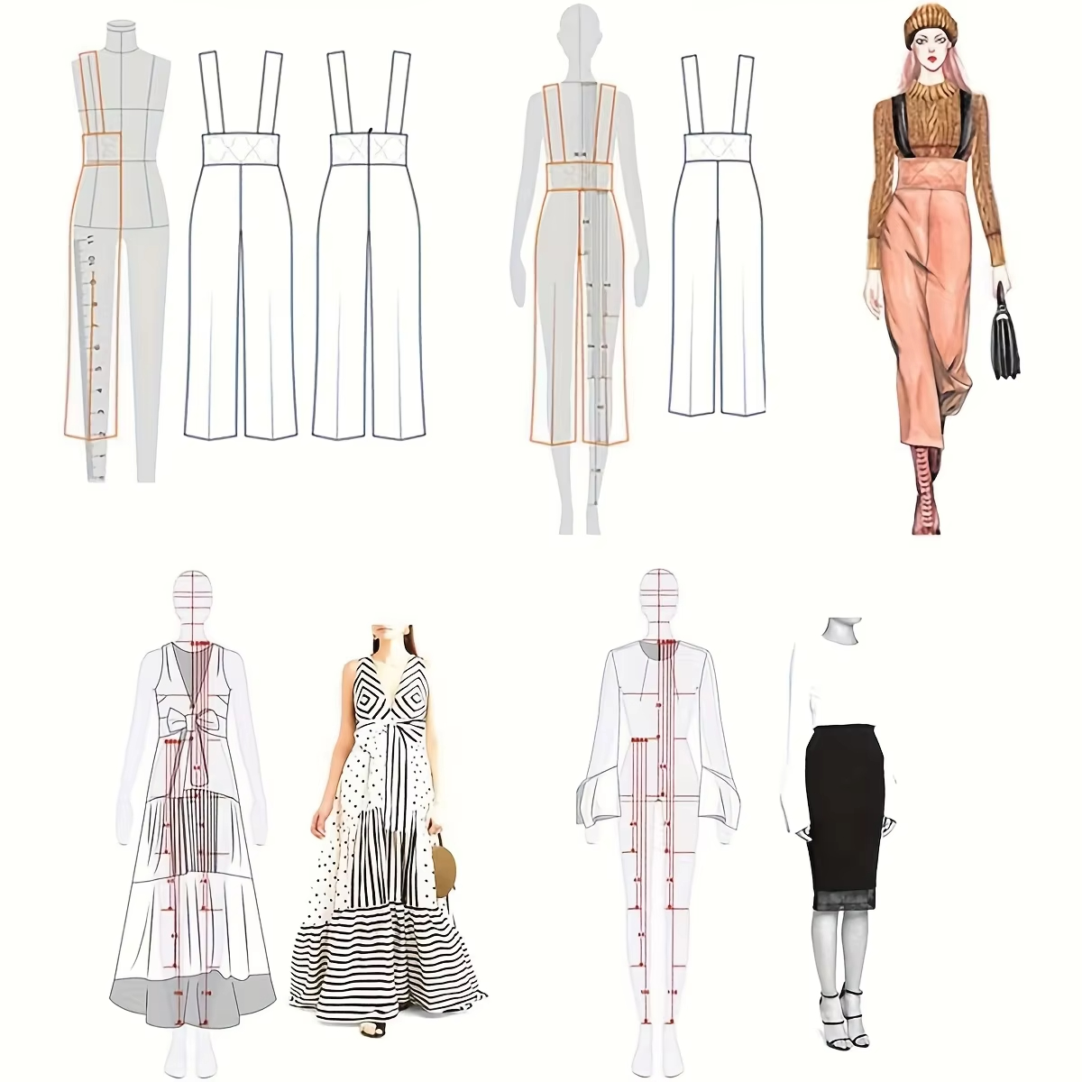 1 комплект женских модных лине – обзор и цена Women Fashion Figure Template