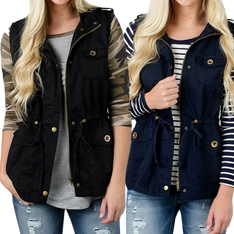 Модный женский жилет, оливковы – обзор и цена Women'S Fashion Utility Jacket